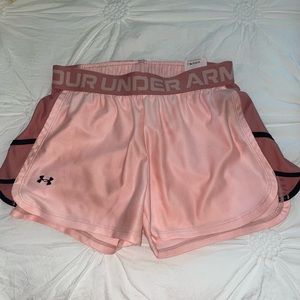 Light and dark pink Under Armour shorts